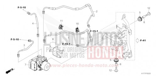 MODULATEUR ABS/TUYAU DE FREIN (CRF250LA/LRA,300LA/LRA) CRF300LAP de 2023